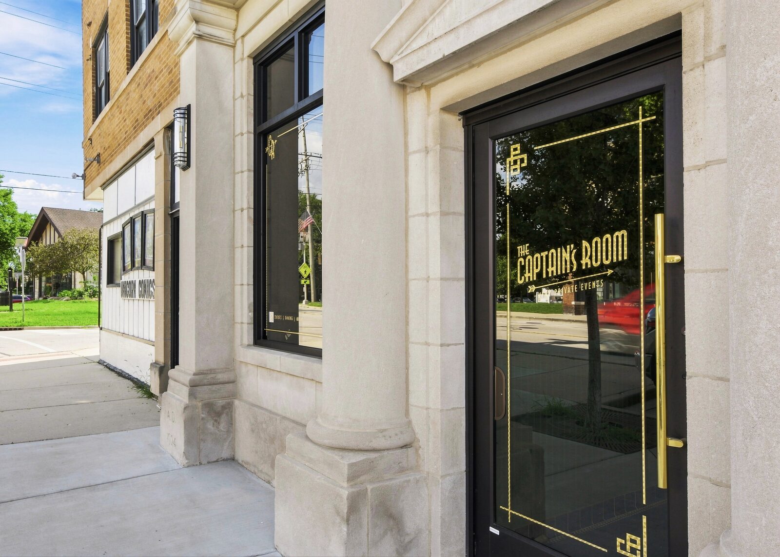 Entrance to The Captain's Room in historic downtown Villa Park