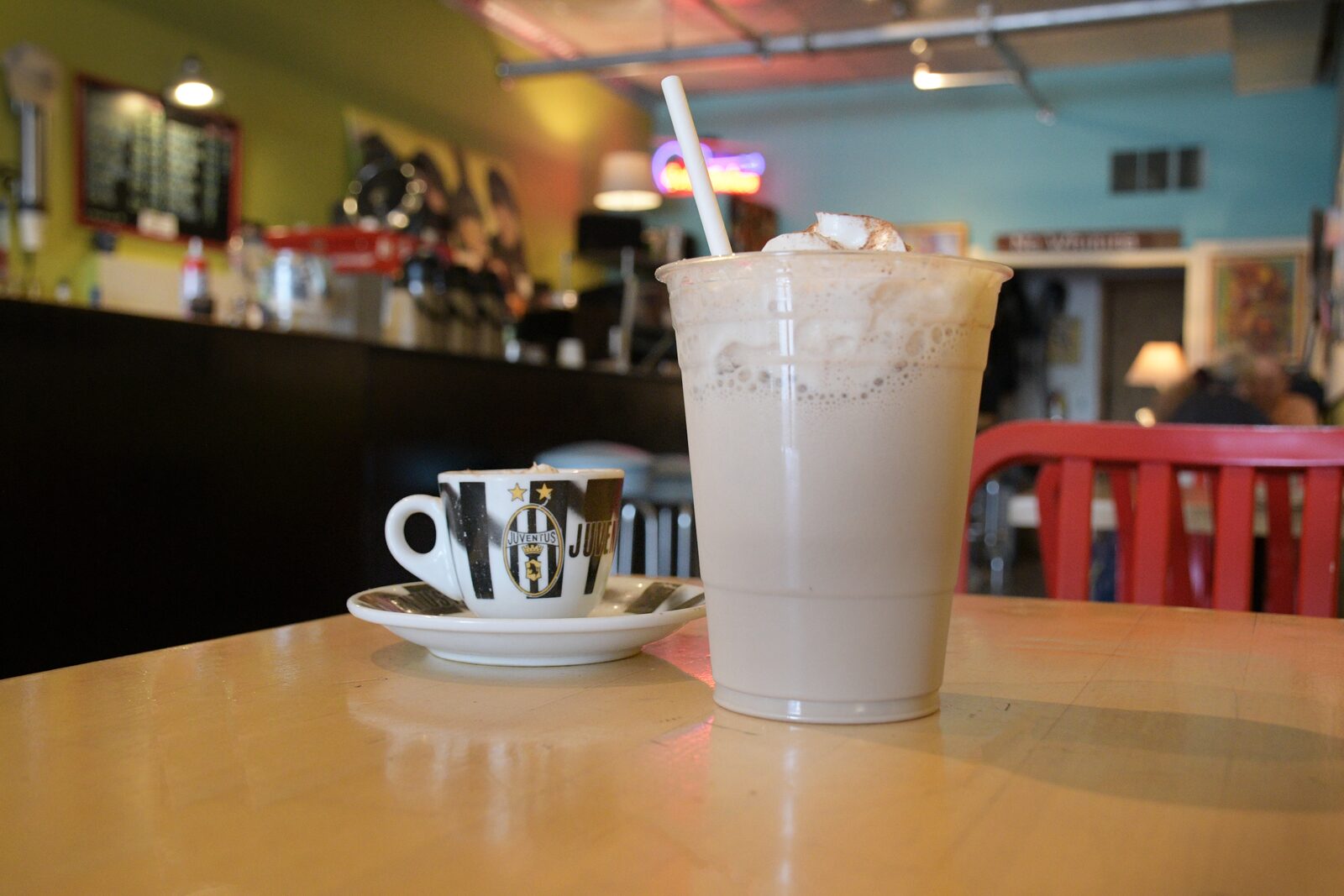 Inside a downtown Villa Park coffeehouse