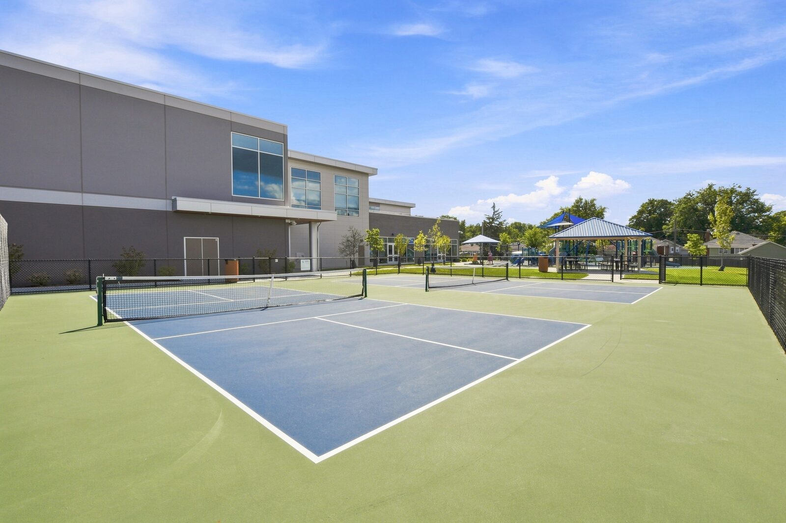Pickleball and tennis courts at the recreation center